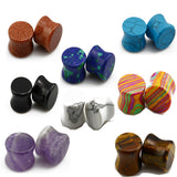 Professional stone ear plugs pack. Natural stone ear lobe gauges 8 pairs. Free shipping to your doorstep. Checked for flaws. Ear gauges 8mm to 14mm.