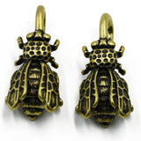 Antique Brass Bee Ear Weights - Alpha Piercing