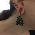 Antique Brass Bee Ear Weights - Alpha Piercing
