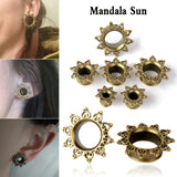 Vintage Antique Brass Ear Tunnels - Alpha Piercing