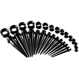 30x Pieces Ear Acrylic Tapers & Ear Silicone Tunnels Stretching Kit 1.6mm - 10mm - Alpha Piercing