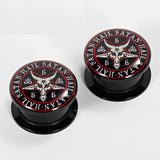 Satan Plugs 6mm-30mm - Alpha Piercing