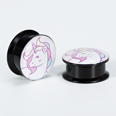 Cute Unicorn Plugs 6mm-30mm - Alpha Piercing