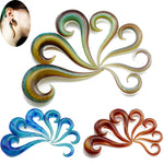 Ear lobe glass spiral gauges with free shipping. Checked for flaws and sold as pairs. Ear lobe stretchers 5mm to 16mm.
