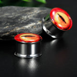 Stainless Steel Double Flared Ear Plugs -The Eye- (6mm - 25mm) - Alpha Piercing