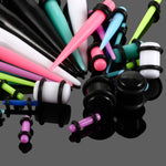 Acrylic Colorful Stretching Set x36pcs. 14G-00G - Alpha Piercing
