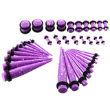 Complete Acrylic Stretching Kit x36 pieces 14G-10MM -Dots- - Alpha Piercing